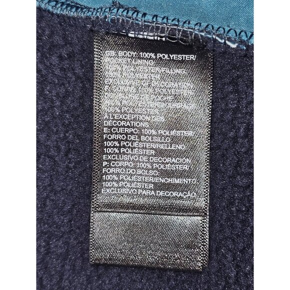 The North Face Men's Navy Teal Carbondale Fleece Full Zip Vest Size Large 2898 - Picture 8 of 12